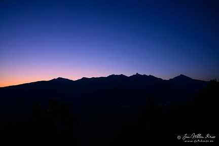 Sunrise as seen from Hérémence at Val d'Hérens