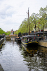 Historical canal in the city of Leeuwarden (Nieuwstad)