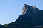 Mountain Pointe de Sales (2495 m) seen from the hamlet of Le Mont