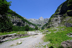 View towards Fond de la Combe (bottom of the valley) with the river Le Giffre